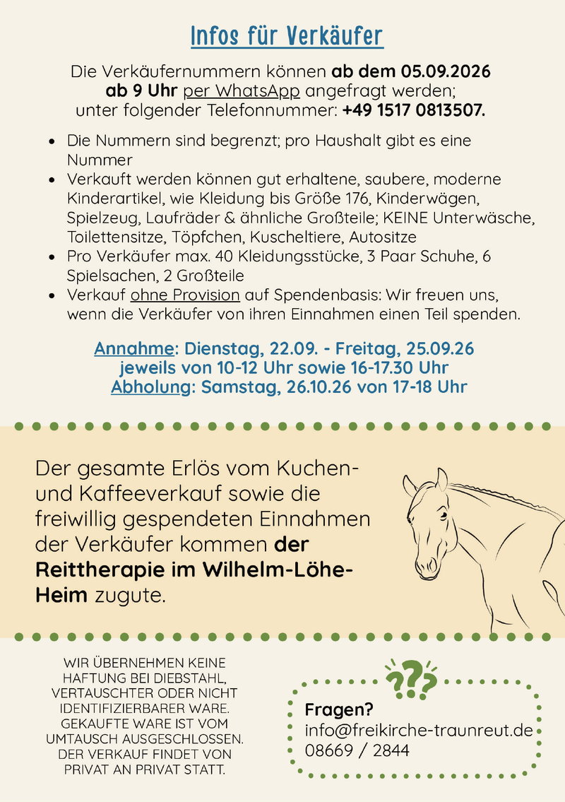 Flyer: Infos für Verkäufer, Rückseite